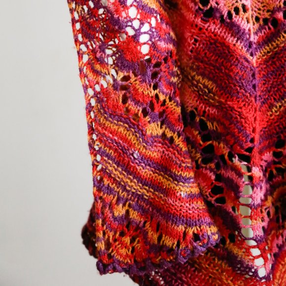 Free People Colourful Crochet Open Knit Boho Cardi - Picture 9 of 11